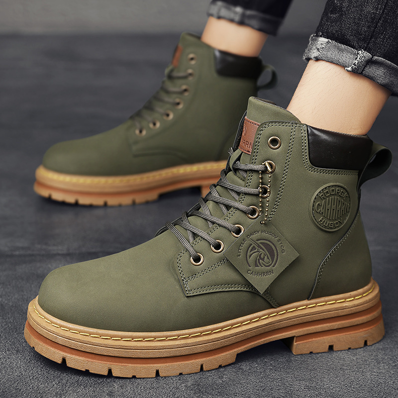 New men shoes 2024  autumn and winter new men's boots plus size British style high-top Martin boots plus size 46