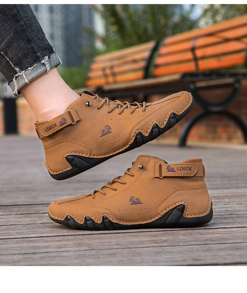 Martin boots explosions in spring and summer high octopus men's shoes casual short boots.