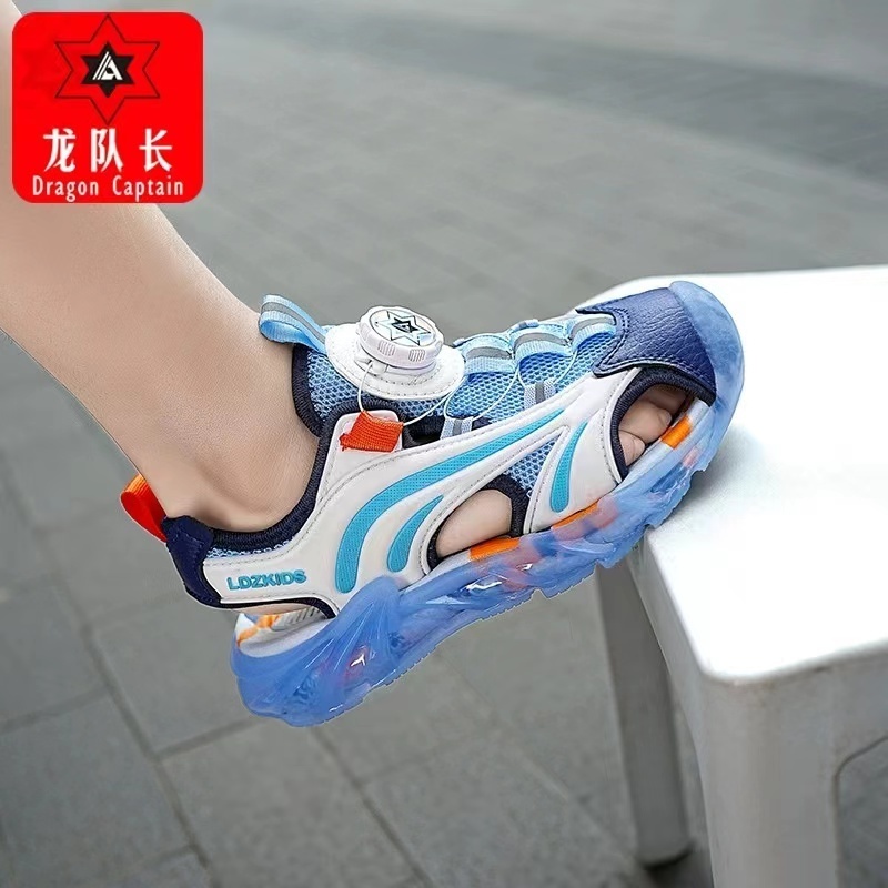 Boys' sandals 2023 new summer children's baotou sandals big children girls sports beach shoes