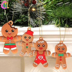 Santa Claus New Christmas Decoration Diy Tree Ornaments Snowflakes Garland Small Ornaments Santa Gingerbread Man