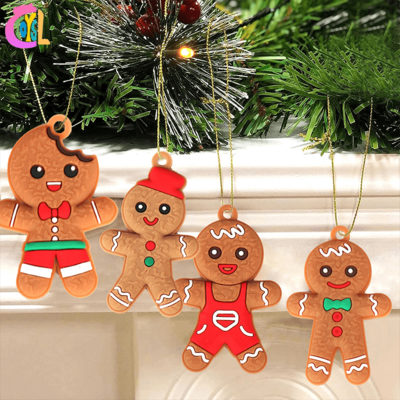 Santa Claus New Christmas Decoration Diy Tree Ornaments Snowflakes Garland Small Ornaments Santa Gingerbread Man