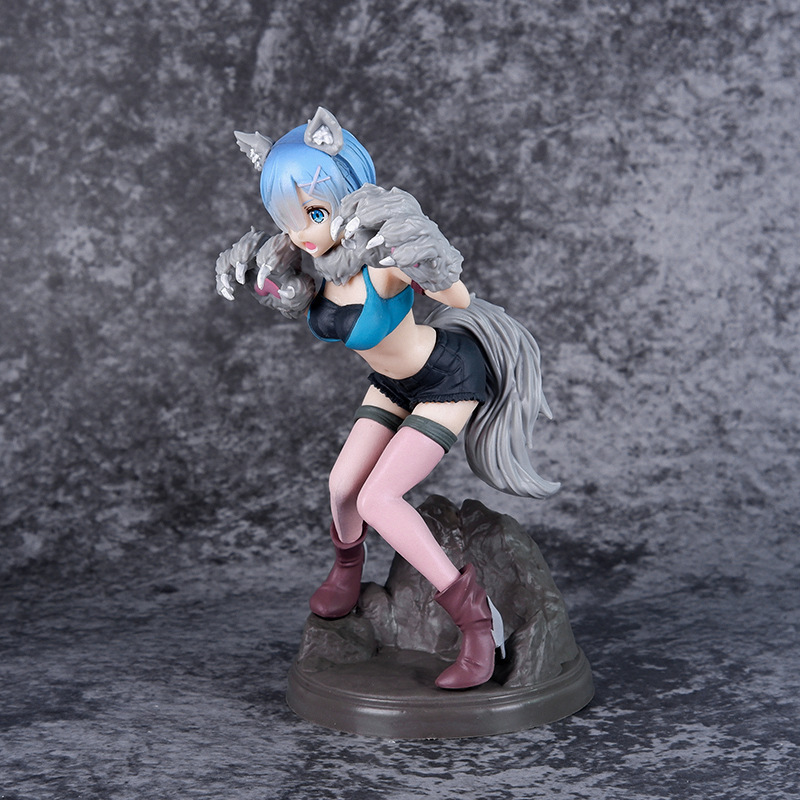 19CM Re Zero Cat Ears Rem Anime Figure RE Zero Starting Life in Another World Ram Rem Sexy Girl Japanese Anime Figures