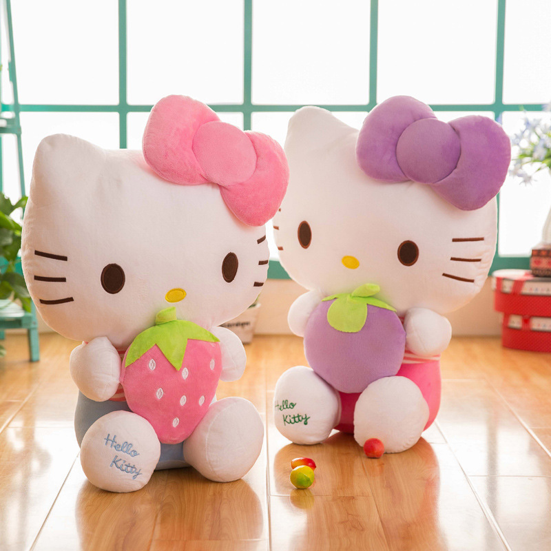 New Style Creative Fruit Hello KT Plush Straw berry Cat Doll Cute Hello KT Plush Toy Girl Birthday Gift stuffed animal toys