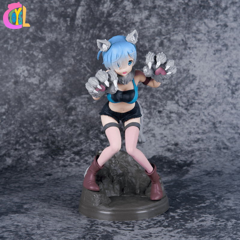 19CM Re Zero Cat Ears Rem Anime Figure RE Zero Starting Life in Another World Ram Rem Sexy Girl Japanese Anime Figures