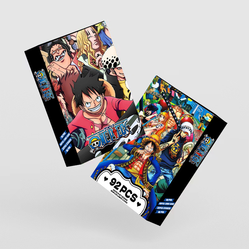 High Quality One Pieced Luffy 92PCS/Sets Funny Playing Lomo Double-sided Cards Anime Collection Cards