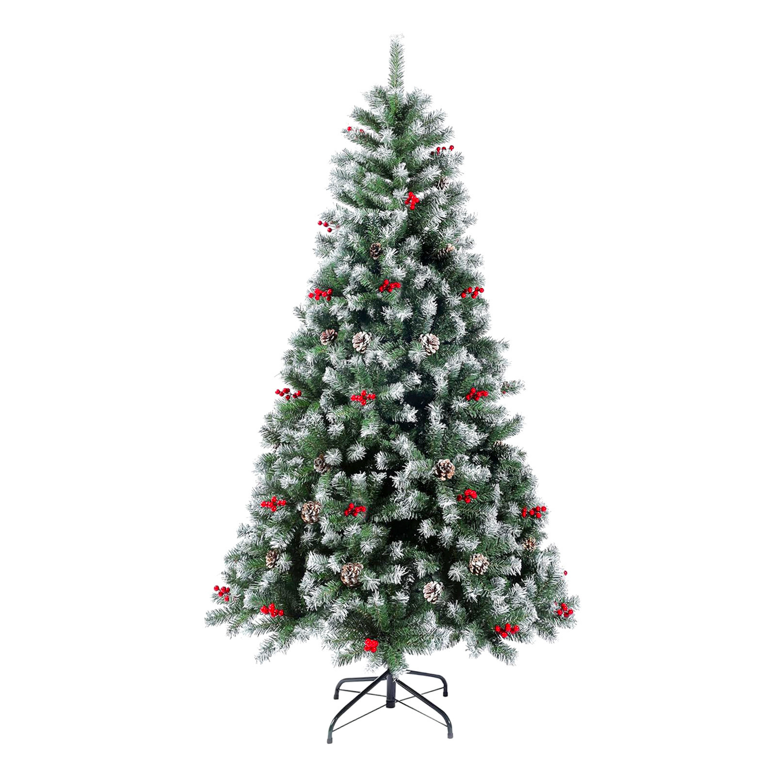 Manufacturer Wholesale Modern 7ft 8ft PE PVC Flocked The Big Snow White XMAS Led Light Artificial Christmas Tree