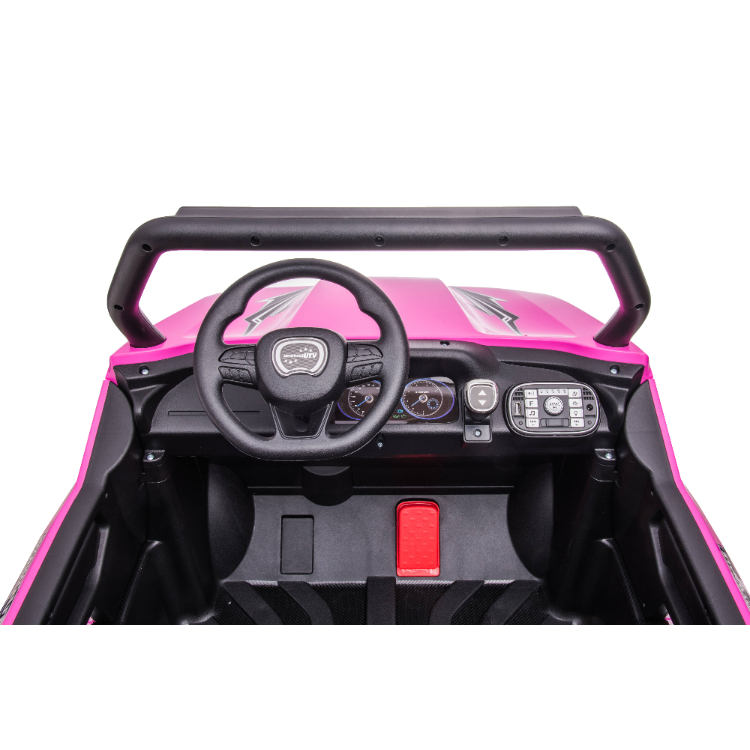 Pink Kid Electric car kids UTV Toy Car To Ride Two Child