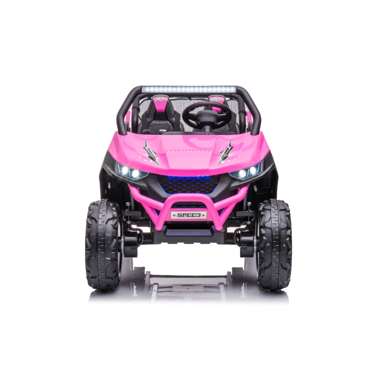 Pink Kid Electric car kids UTV Toy Car To Ride Two Child