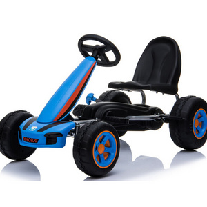 24V Children racing toy kids steering wheel bike four wheels pedal go kart kids battery powered car toy