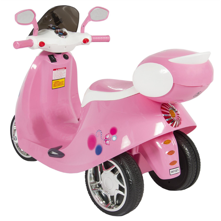 12v Battery Kids Electric Ride On Cars Pink Motorcycle For Big Kids