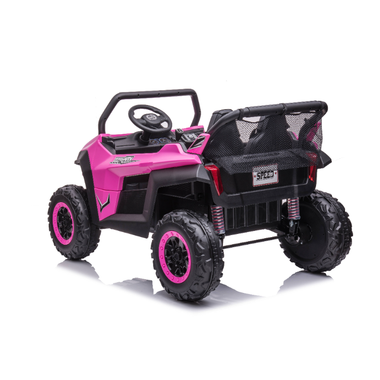 Pink Kid Electric car kids UTV Toy Car To Ride Two Child