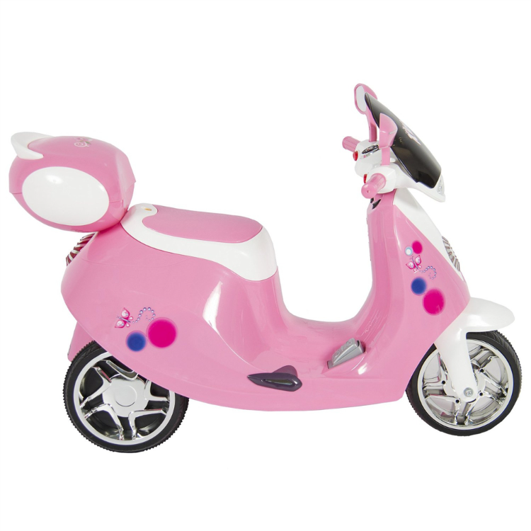 12v Battery Kids Electric Ride On Cars Pink Motorcycle For Big Kids