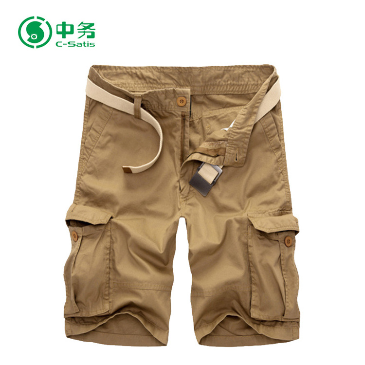 Good Quality Custom Color Six Pocket Pure Cotton Short Pants Mens Cargo Shorts