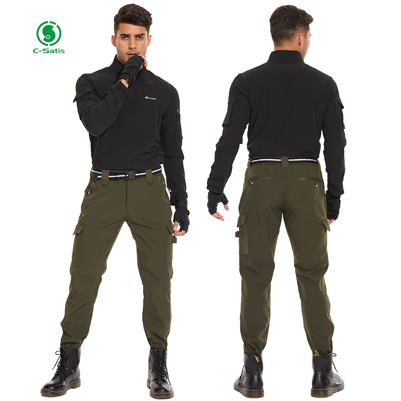 Men's outdoor multifunctional pants, waterproof and scratch resistant hiking pants, cycling pants