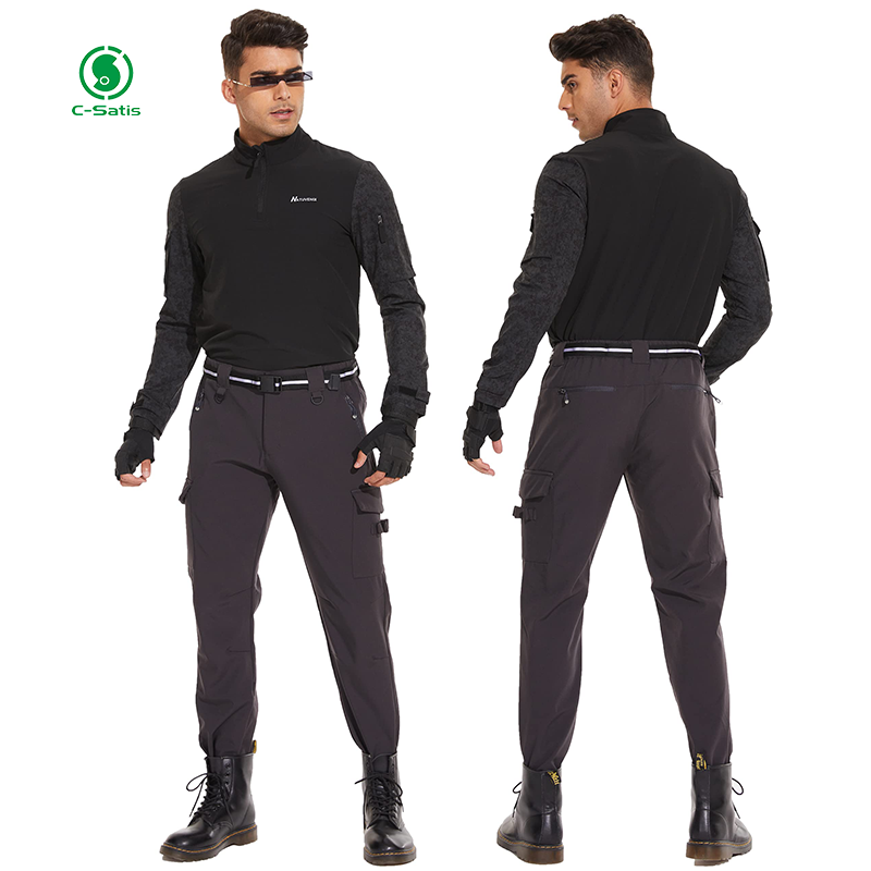 Men's outdoor multifunctional pants, waterproof and scratch resistant hiking pants, cycling pants