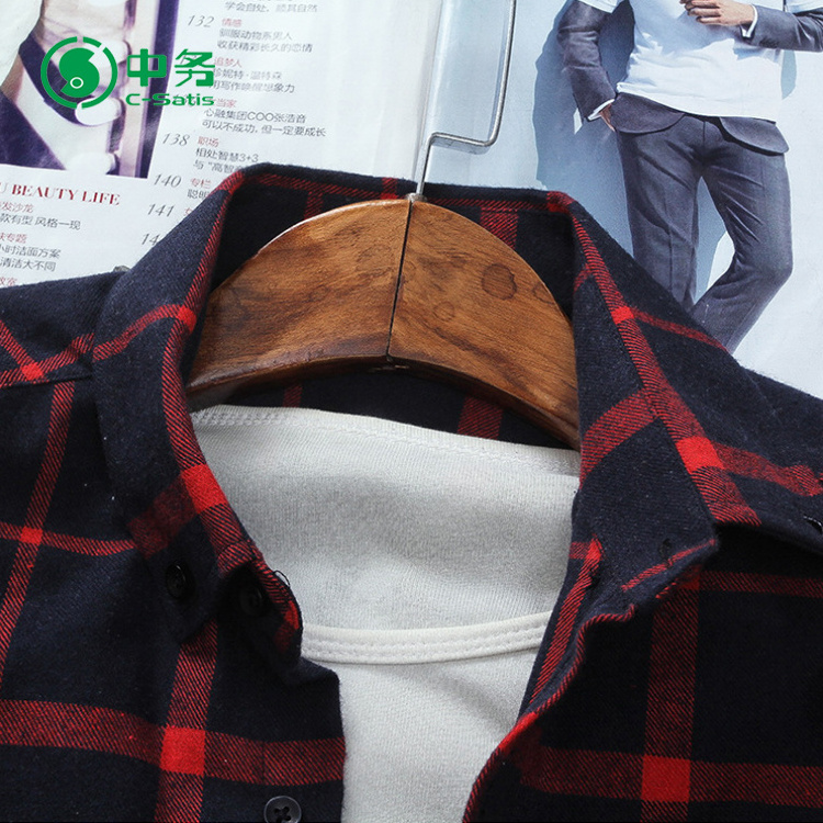 New Pattern Summer Red Black Color Short Sleeve Mens Flannel Check Shirt