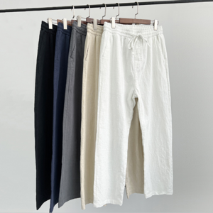 Men's Long Pants Loose Lightweight Casual Summer Yoga Beach casual Linen Trousers