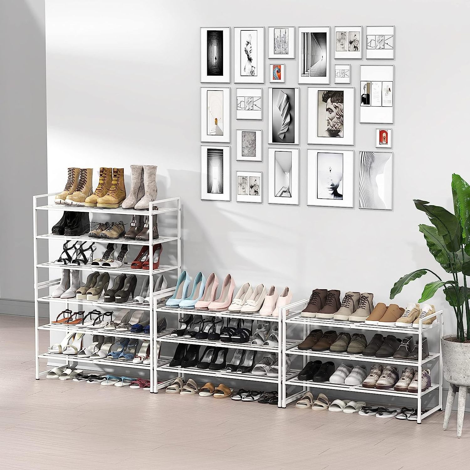 Combohome Wholesale Design Production Metal Shoe Stand Rack Online Modern Display Storage Shoes Rack for Entryways