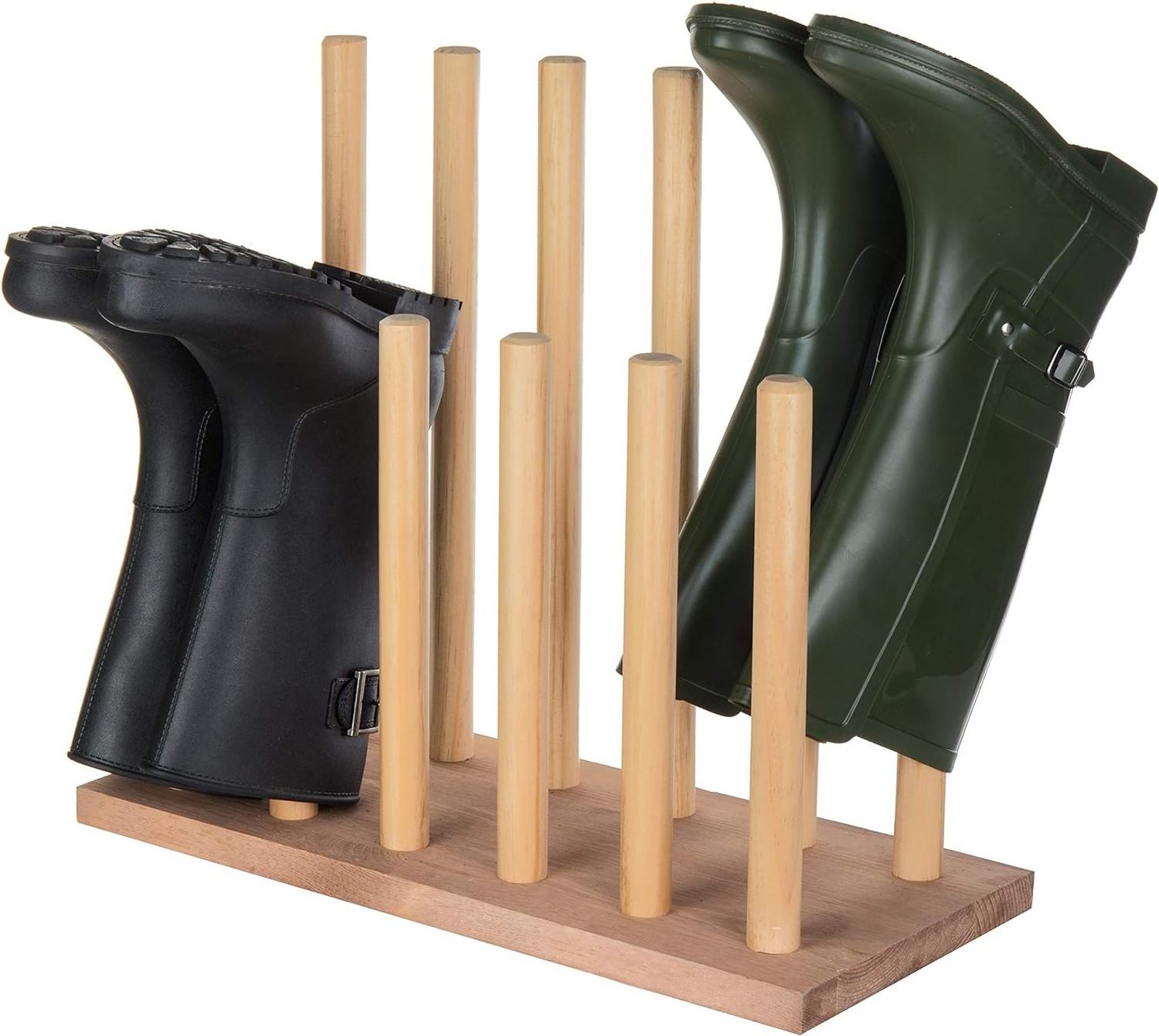 Combohome Living Room Furniture Wooden Wellie Welly Boot Rack Bamboo Wood Vertical Boot Standing Rack