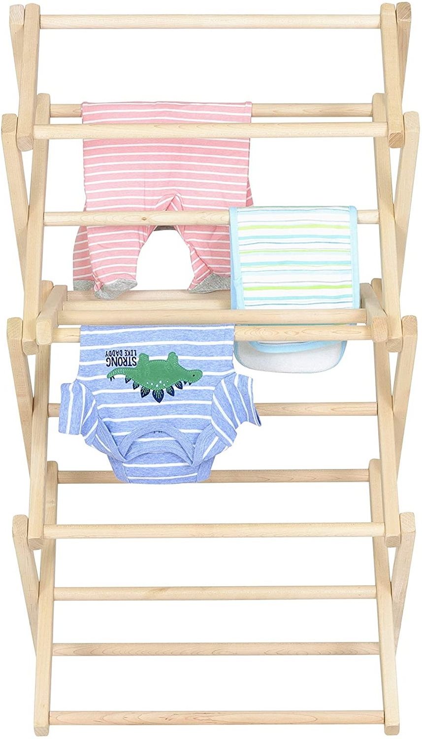 Combohome Clothes Drying Laundry Hanger Rack Rack Bamboo Wooden clothes Rack Heavy Duty Cloth Drying Stand