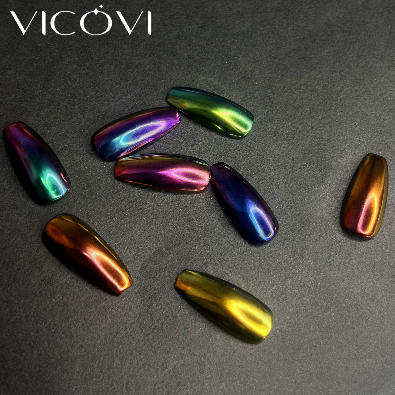 VICOVI chrome plating liquid 3ml magic metal mirror effect manicure magic mirror liquid powder