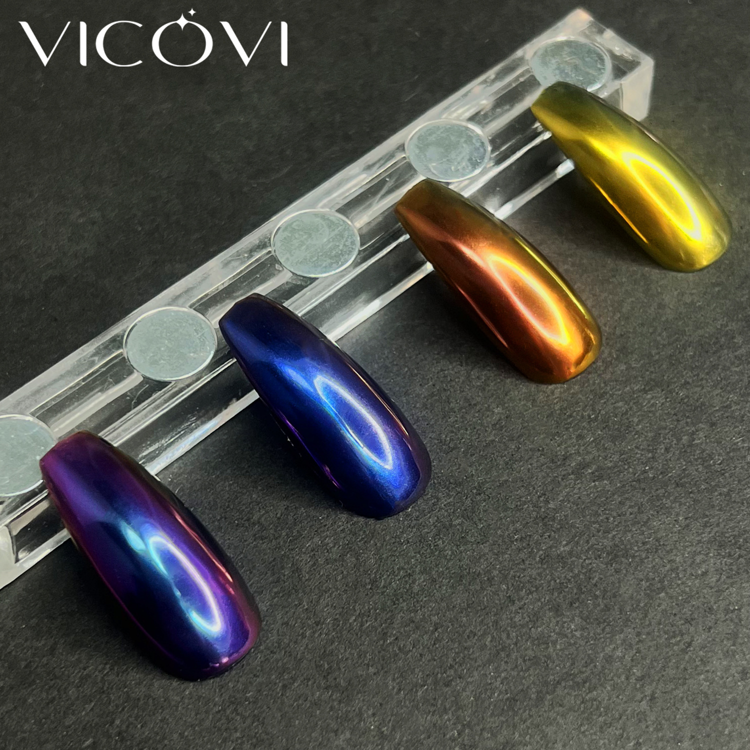 VICOVI chrome plating liquid 3ml magic metal mirror effect manicure magic mirror liquid powder