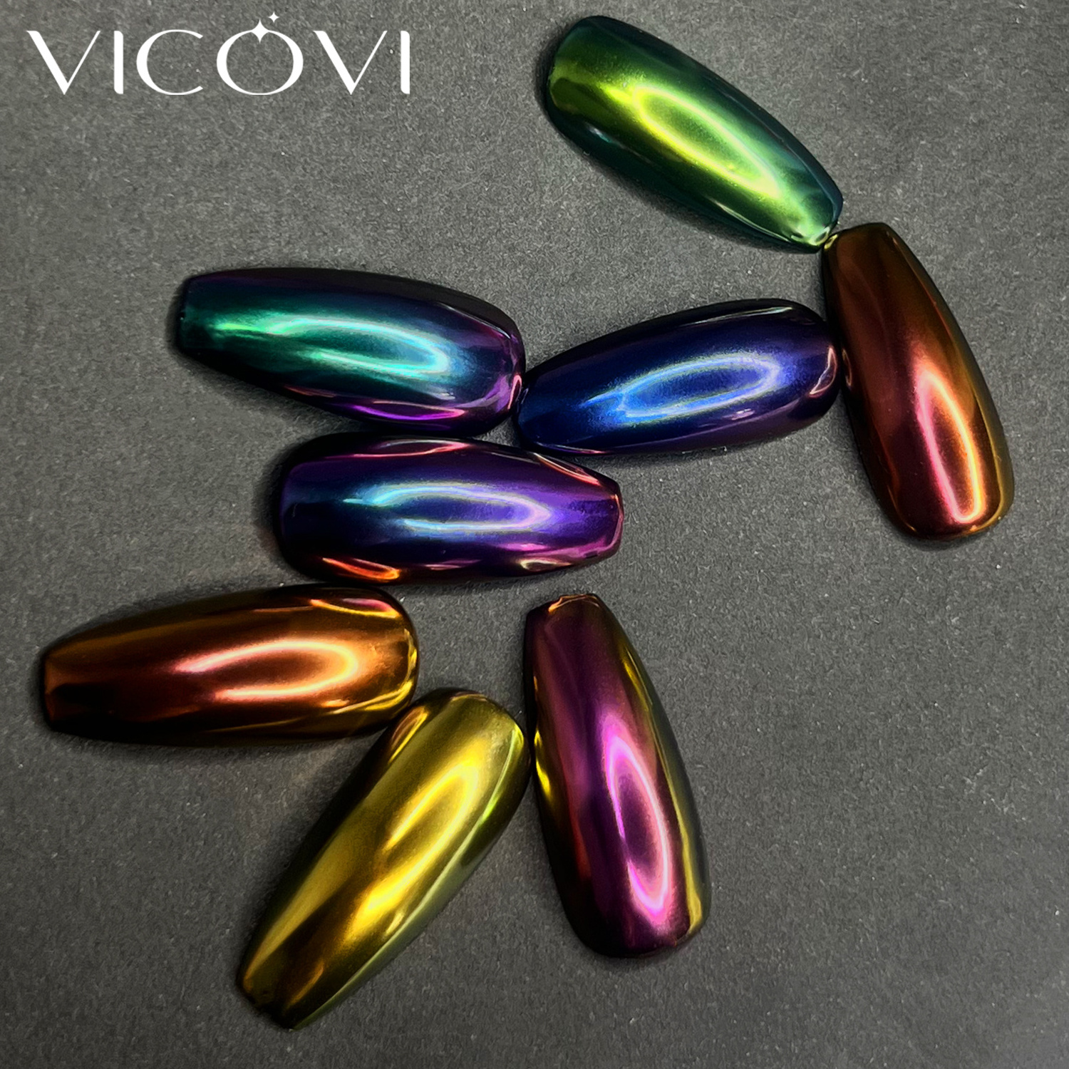 VICOVI chrome plating liquid 3ml magic metal mirror effect manicure magic mirror liquid powder