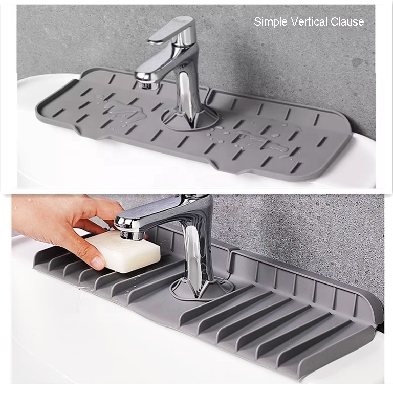 Kitchen Bathroom Counter Sink Water Prevent Absorbent Mat Drying Draining Pads Splash Guard Silicone Faucet Mat