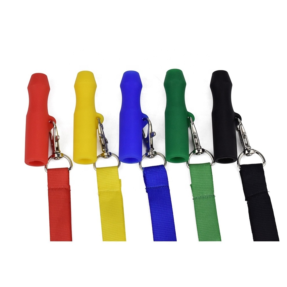 Custom Hookah Accessories Shisha Hookah Mouth Tip Silicone Shisha Mouthpiece With Lanyard And Keychain