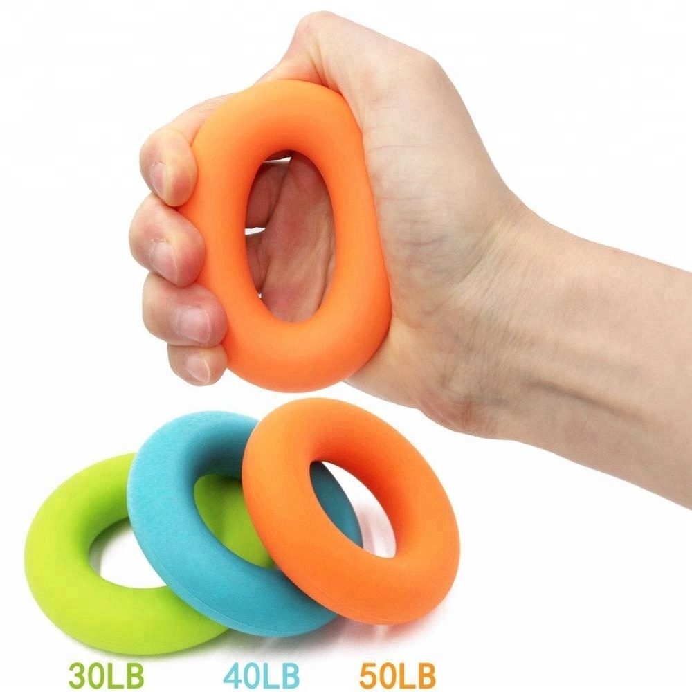 Therapy fitness Silicone  Hand Grip resistance strengthener ring ,finger exerciser resistance band