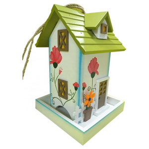 automatic Natural Hanging wood small animal feeder squirrel feeder Wood bird house feeder