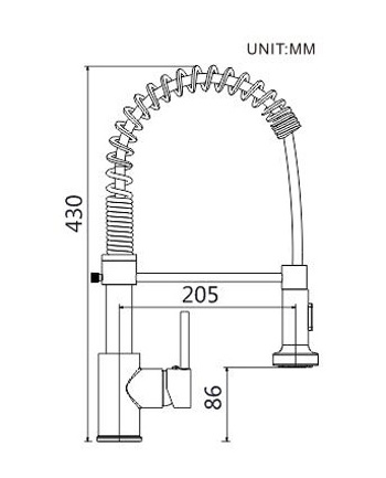 watermark Muti-Function Put Out And Down Chrome Finished Kitchen Sink Faucet