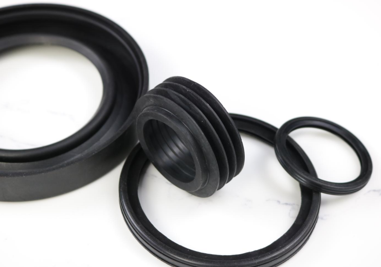 Black sponge rubber gasket seal for toilet tank to bowl, toilet wax gasket