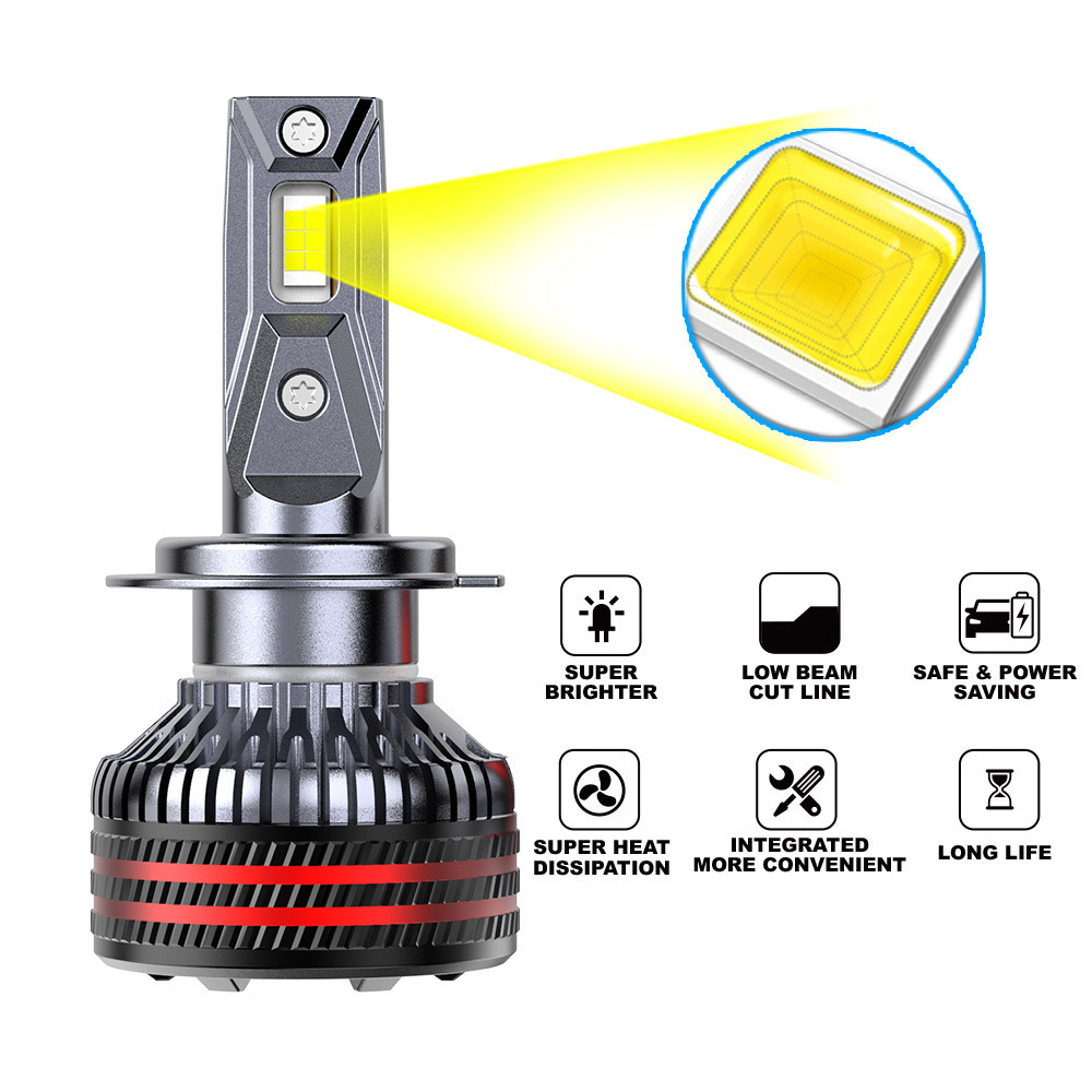 New X29 High-Power LED Car Headlight for Toyota 3 Copper Pipes 12V Canbus Compatible H1 H4 H7 H11 Bulb Lamp BMW LED Headlights