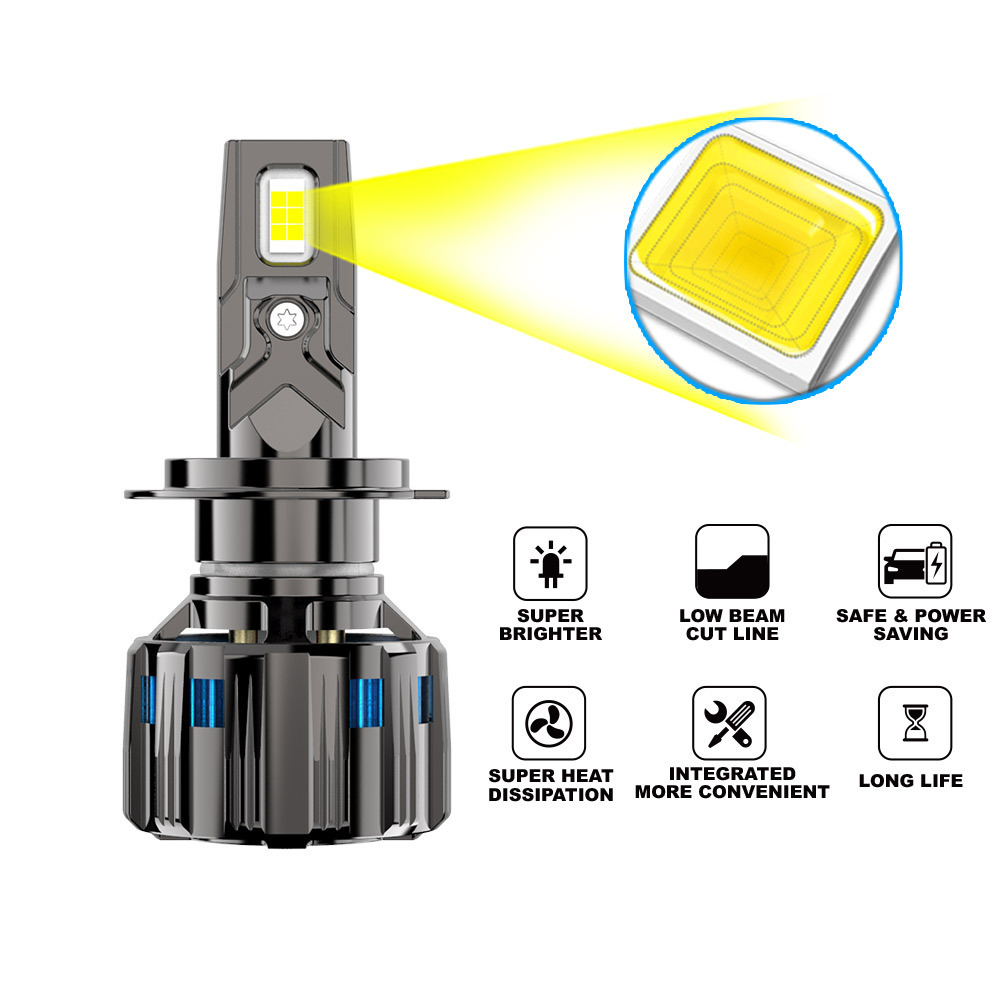 A13  LED Car Headlight Bulbs H7  LED Headlights for Automobiles  Models 60w 5500lm car light