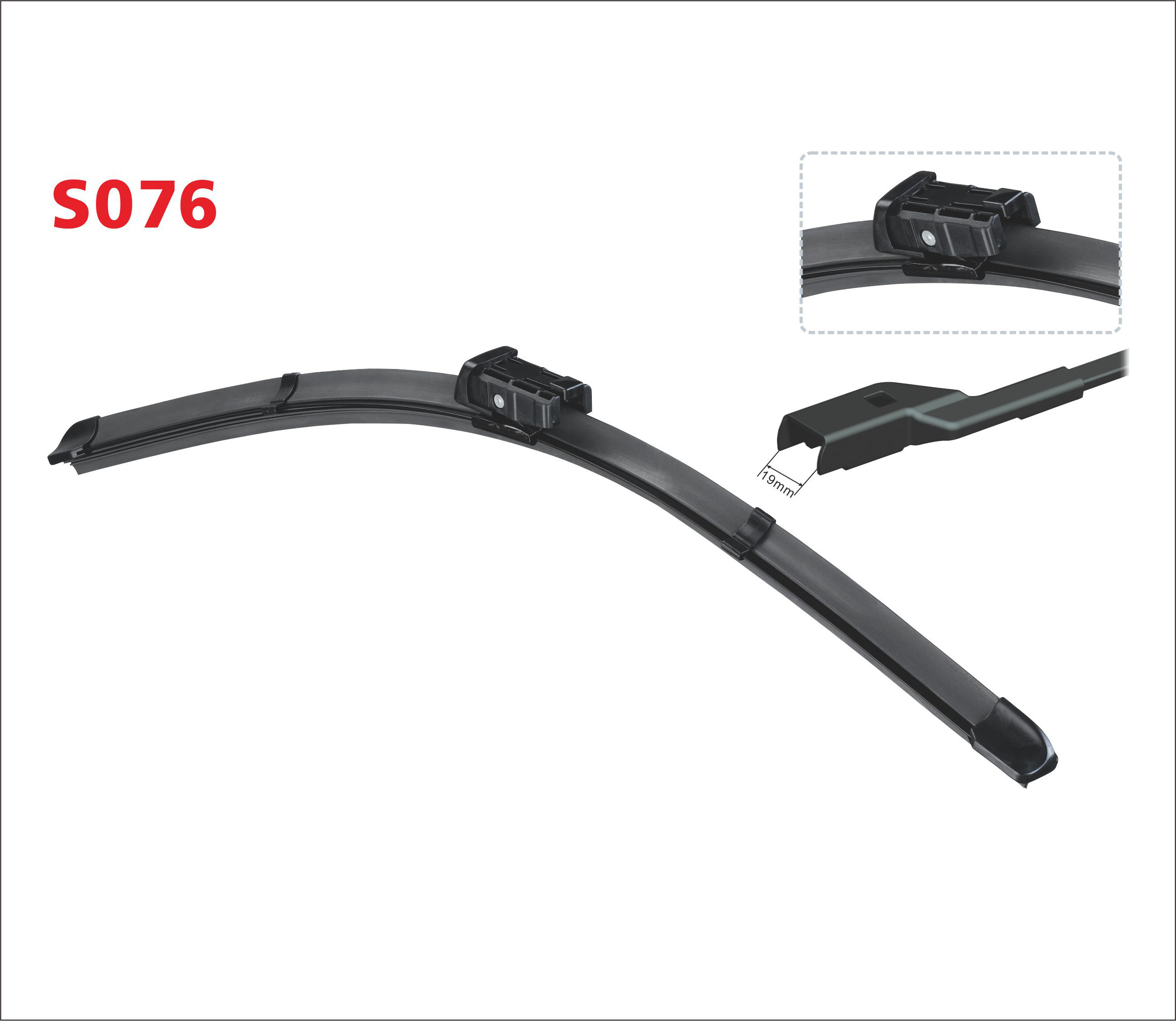 Soft Specialized Multi-Adapter Frame Windshield Wipers Reliable Flat Wiper Blades for All Vehicles