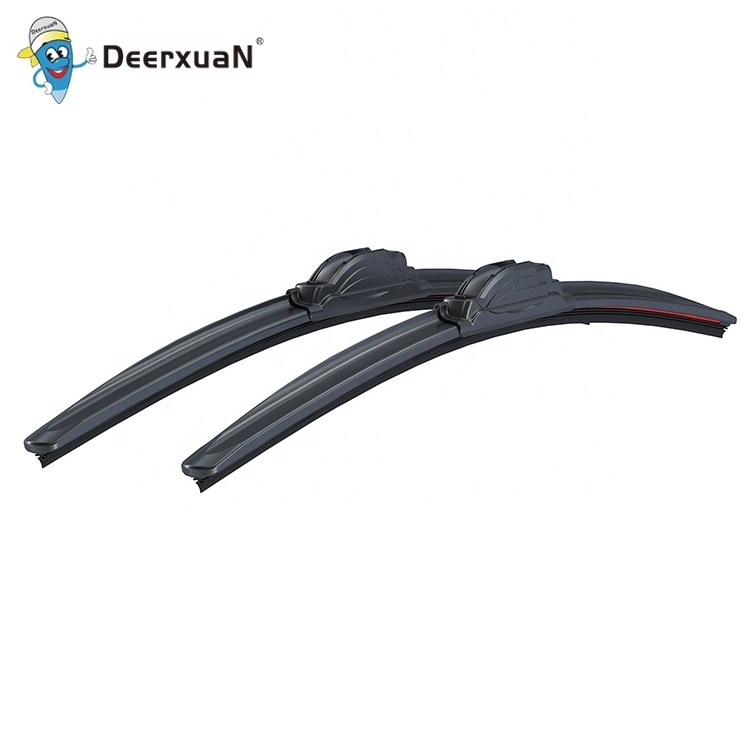 2024 High Quality Wiper Blades Multi-adapter Hybrid Windshield Wipers System Durable Rubber 26/28 Inches Black Carton Universal