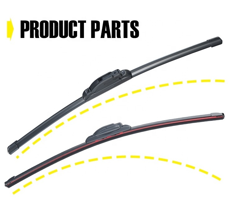 Soft Specialized Multi-Adapter Frame Windshield Wipers Reliable Flat Wiper Blades for All Vehicles