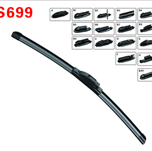 Frameless Soft Wiper Blade Wholesale Windshield and Glass Window Cleaning Washer Wipers with more adapters selection