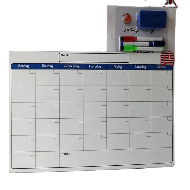 magnetic writing board calendar magnetic board/magnetic erase board