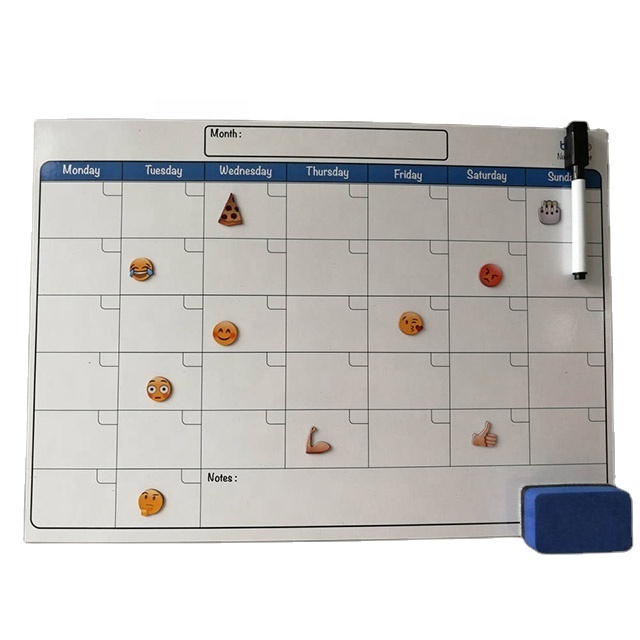 magnetic writing board calendar magnetic board/magnetic erase board