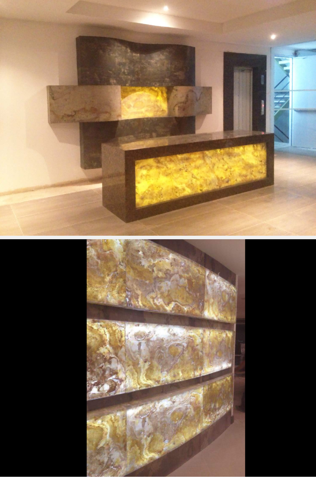 Backlit Onyx Wall Panel Natural backlit ready stone panel