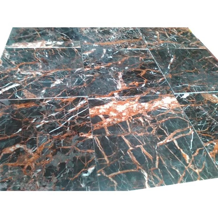 Black  with red color rough marble block