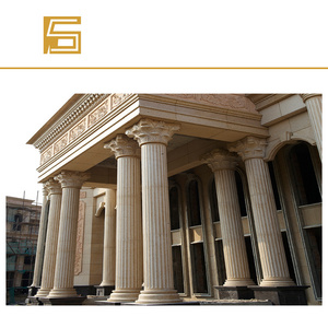 Hot natural stone material classic marble granite roman pillars column for construction decoration