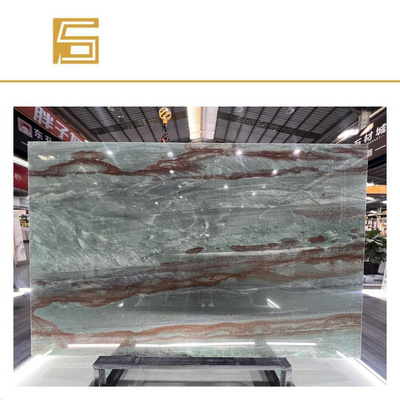 Natural Green Marble Slabs with red veins Green granite unique natural big slabs