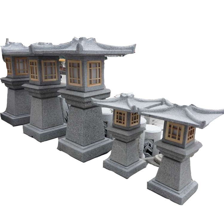 Outdoor Granite lantern Garden Decorative Stone Japanese  Lantern