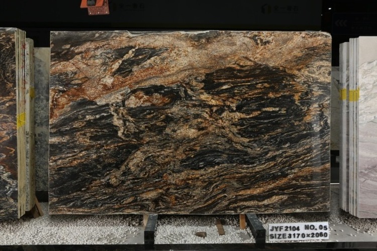 van gogh blackbrown granite stone slab engineered marble tiles stone slabs