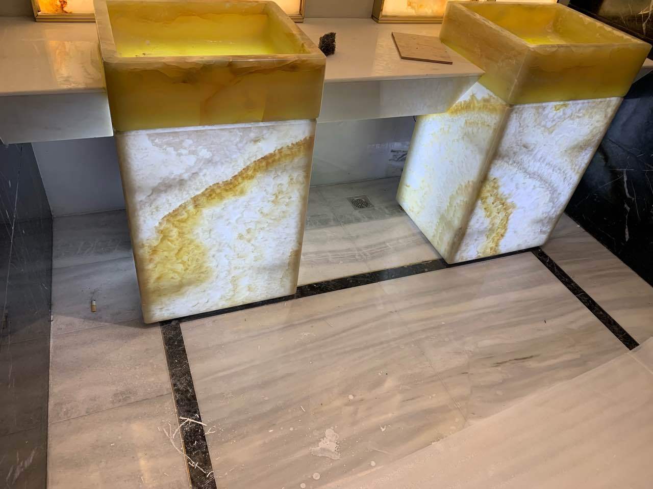 Backlit Onyx Wall Panel Natural backlit ready stone panel