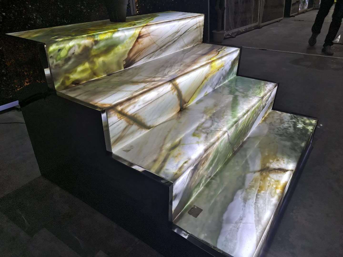 New Design LED Edge-lit Light With Stone Photoelectric Stone Light Panel Marble stone