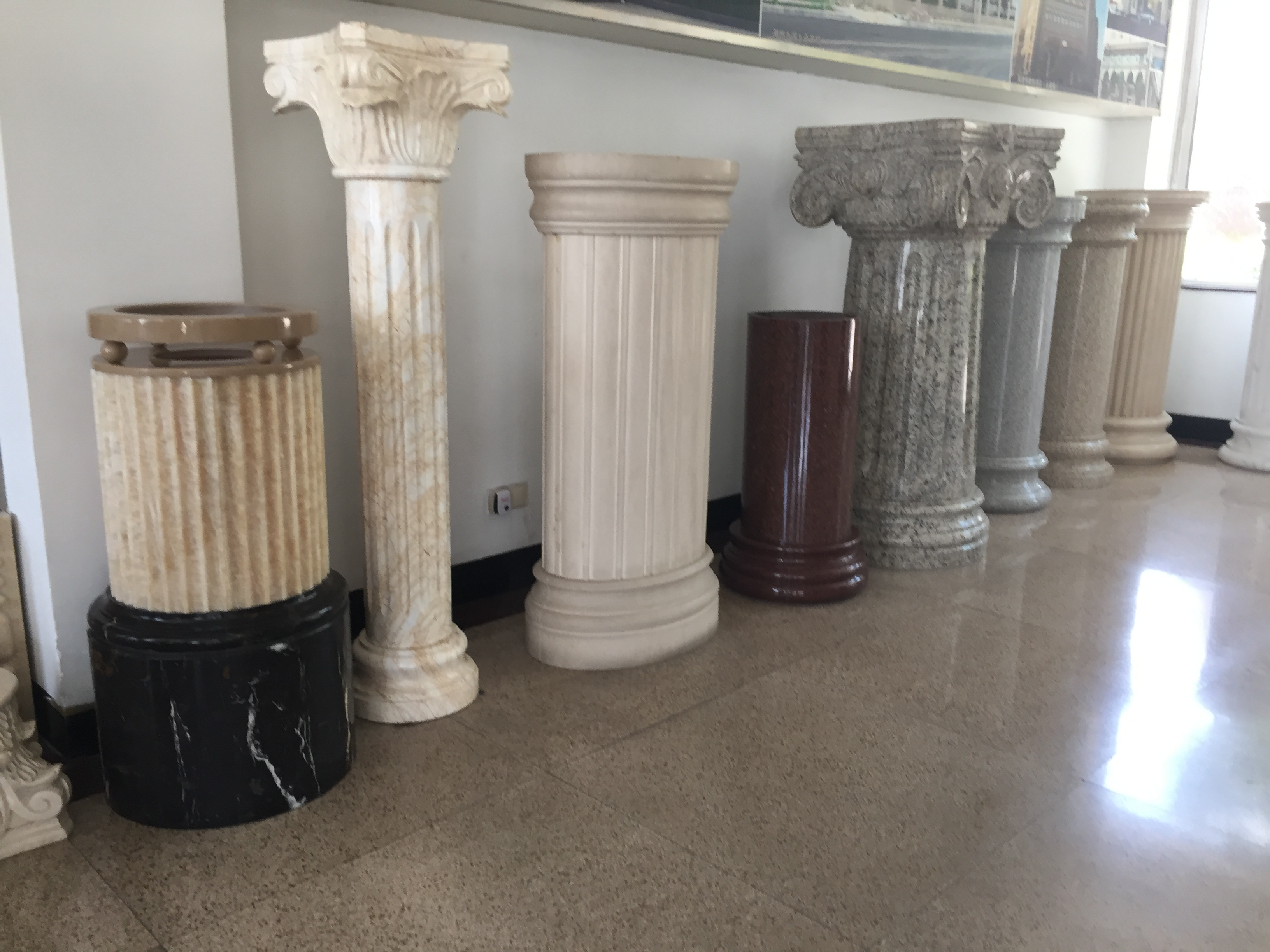 Hot natural stone material classic marble granite roman pillars column for construction decoration